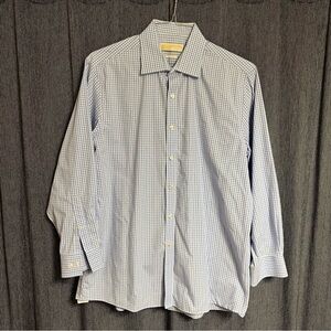 Michael Kors Blue and White Men’s Button Up Shirt